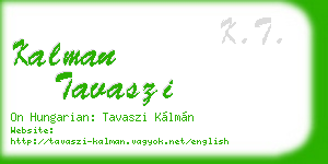 kalman tavaszi business card