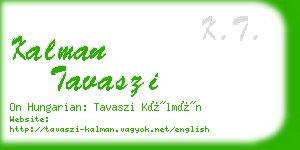 kalman tavaszi business card